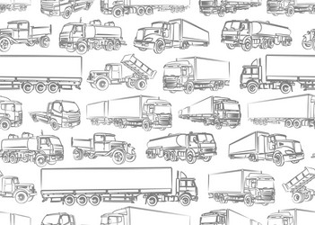 Freight trucks transport background in flat design