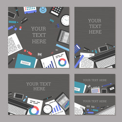 Set of banners management vector