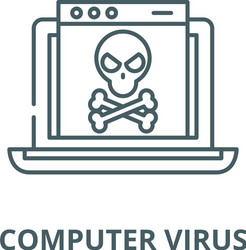 computer virus and bugs line icon vector image