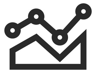 graph icon statistic symbol data analysis sign vector image