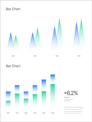 infographic elements ui and ux kit with big data vector image