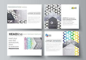 Set of business templates for presentation slides vector