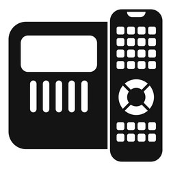 video recorder device with remote control icon vector image