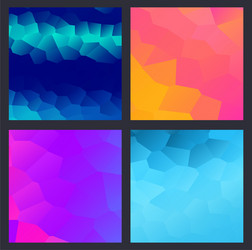 a set multicolor polygon triangle triangular vector image