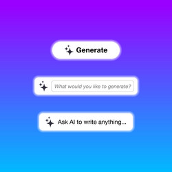 AI Button Generation Template vector image