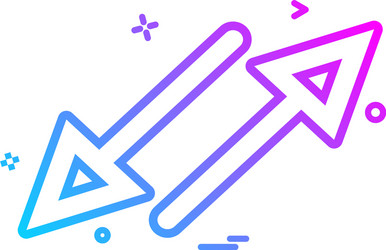 Arrow cross crossing parallel icon design vector
