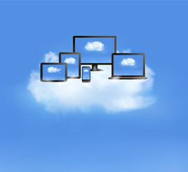 Cloud Computing – Digital Devices vector image