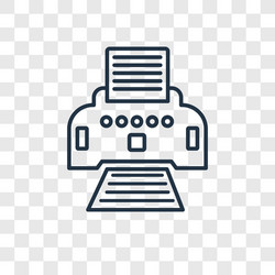 printer with paper concept linear icon isolated vector image