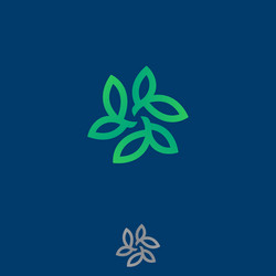 simple leaf logo design for farming made Vector Image