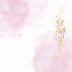 Watercolor abstract background with gold particles vector