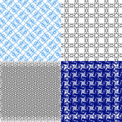 geometric patterns tiling set of abstract vintage vector image