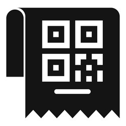 scan paper device icon simple smart bar vector image