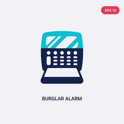 Two color burglar alarm icon from electronic vector