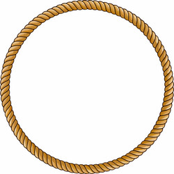 a circular rope frame design element vector image