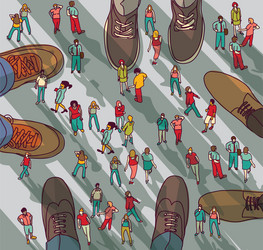 Cartoon small and big businessmen Royalty Free Vector Image