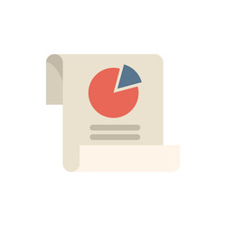 document showing market analysis with pie chart vector image