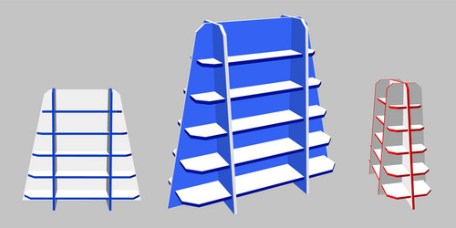 empty showcase 3d vector image