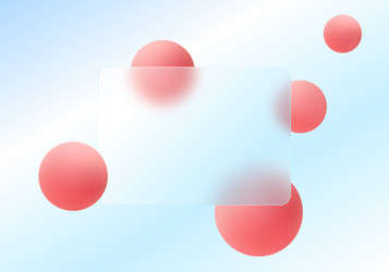glass morphism website landing page template vector image