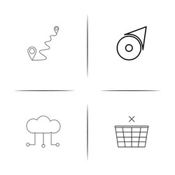 maps and navigation simple linear icon setsimple vector image