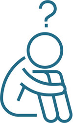 problems in work linear icon concept vector image