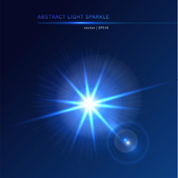 light sparkle isolated effect with rays vector