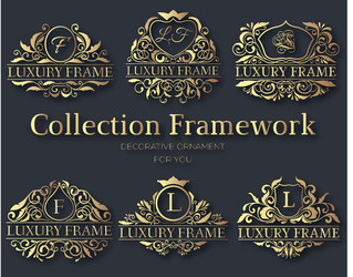 Luxury labels design set Royalty Free Vector Image
