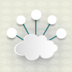 Paper cloud computing vector