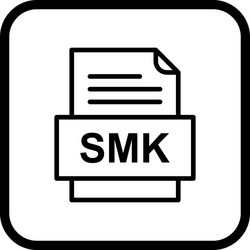 Smk file document icon vector