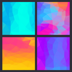 a set multicolor polygon triangle triangular vector image