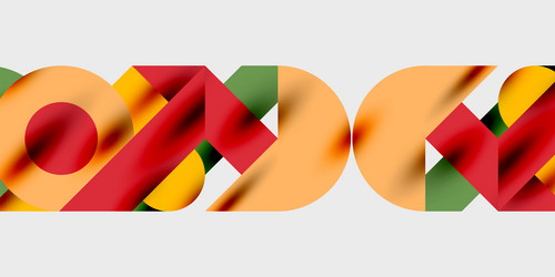 abstract colorful shapes overlap creating dynamic vector image