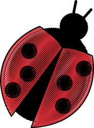 Drawing bug virus error software symbol vector