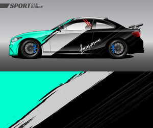 Racing Car Wrap Texture Design Vector Image