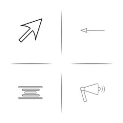 Web and text simple linear icon setsimple outline vector