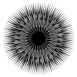geometric circle with distorted shapes rotating vector image
