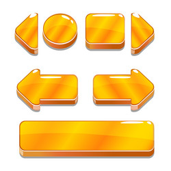 Shiny Gold Buttons - Game UI vector image