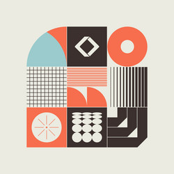 brutalism design abstract pattern vector image