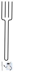 fork with character holding pointed stick next vector image