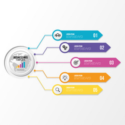 infographic design template with options steps vector image