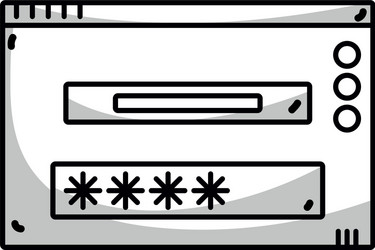 Line window web technology element design vector