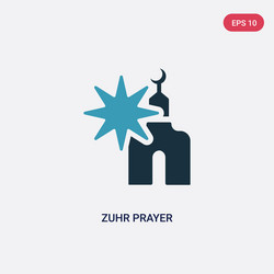 Two color zuhr prayer icon from religion-2 vector