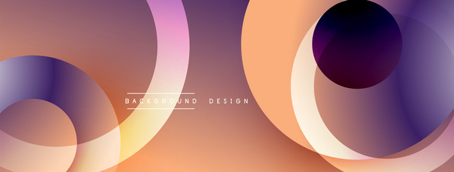 abstract circles overlap creating gradient layers vector image