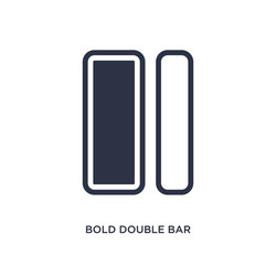 bold double bar line icon on white background vector image