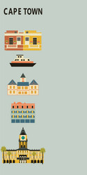 Cape town south africa skyline Royalty Free Vector Image