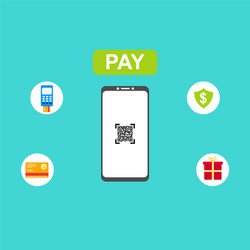 concept online and mobile payments for web page vector image