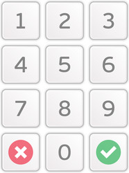 Digital Keypad Access vector image