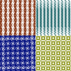 geometric patterns tiling set of abstract vintage vector image