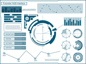 graphic touch user interface hud vector image