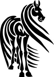 horse in tribal style Vector Image