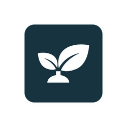 Plant icon rounded squares button vector