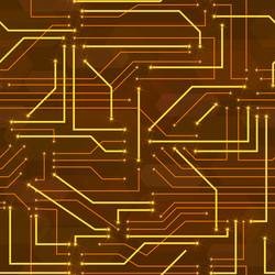 Seamless high tech background with circuit board vector